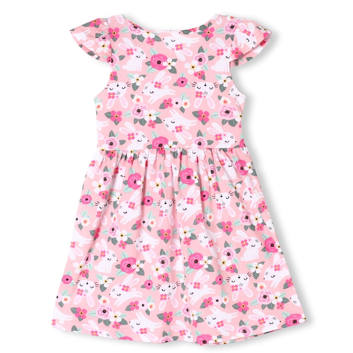 Платье для девочки "Зайки", цвет розовый, рост 110-116