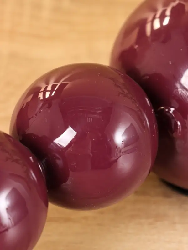 Подсвечник на 3 свечи &laquo;Бусы&raquo;, с 7 сферами, 44&times;8&times;8 см, баклажановый