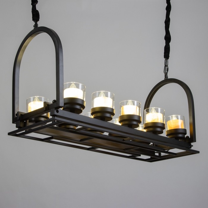 Люстра "Сомелье" 10хЕ27 40Вт черный 83х30х40-140см