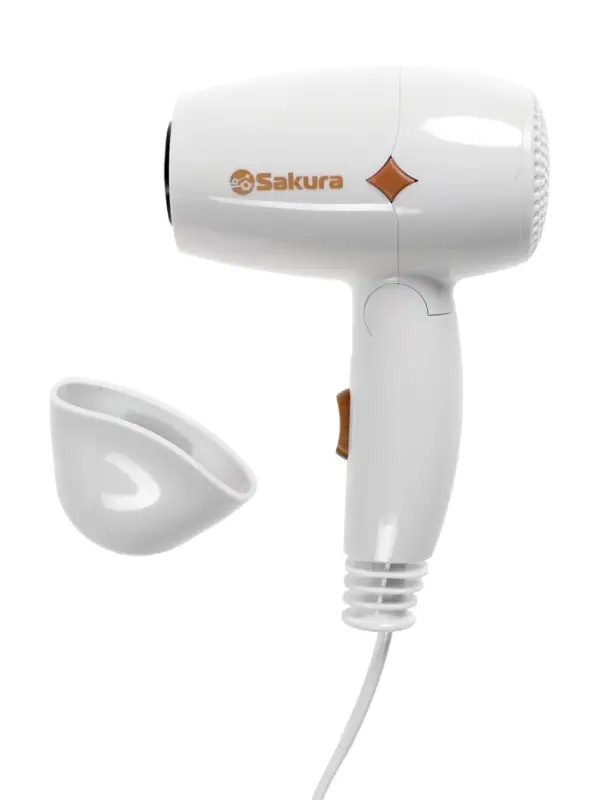 Фен Sakura SA-4049W, 1200 Вт, 2 температурных режима, 2 скорости, белый
