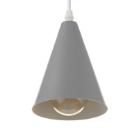 Светильник BayerLux Подвес "Конус" 1x40Вт E27 серый 12х12х16-96 см Светильник BayerLux Подвес "Конус" 1x40Вт E27 серый 12х12х16-96 см
