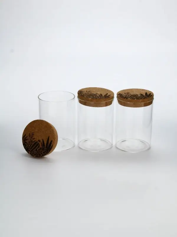 Набор банок для хранения Дорого внимание &laquo;Flora&raquo;, 550 мл, 3 шт