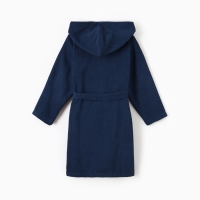 Халат детский Экономь и Я, цв. тёмно-синий, р-р 34, 100% хл, 340 г/м2