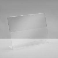 Односторонняя подставка горизонтальная, А5 21&times;5&times;15 см, оргстекло В ЗАЩИТНОЙ ПЛЁНКЕ
