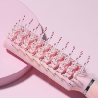 Расчёска массажная, вентилируемая, 4,2 &times; 23 см, цвет розовый