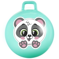 Мяч-прыгун с ручкой ZABIAKA &laquo;Панда&raquo;, d=45 см, 380 г, цвет бирюзовый