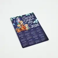Календарь на магните 2026 &laquo;Новогодний&raquo;, микс 6 шт, 8 х 12 см