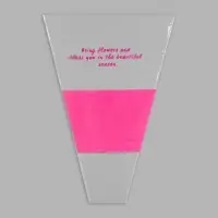 Пакет конус для цветов, с нетканым материалом, 26+7&times;37 см, фуксия