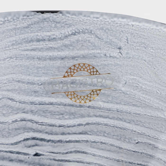 Салатник Magistro &laquo;Рифл&raquo;, 750 мл, 350 мл, d=19,5 см, стекло, голубой