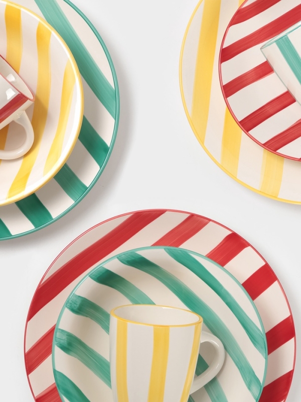 Тарелка Доляна "Райе" 26см, 26,5х3, цвет зеленый