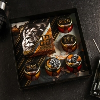 Подарочный набор &laquo;23 Февраля&raquo;: крем-мёд 5 шт. х 30 г., чёрный чай 50 г.