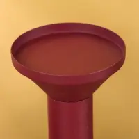 Подсвечник на 1 свечу текстурный "Баклажановый" 10,5х10,5х20 см