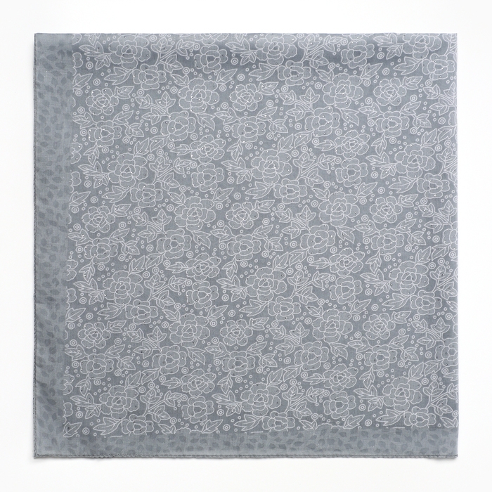 Платок женский, цвет серый, размер 70х70