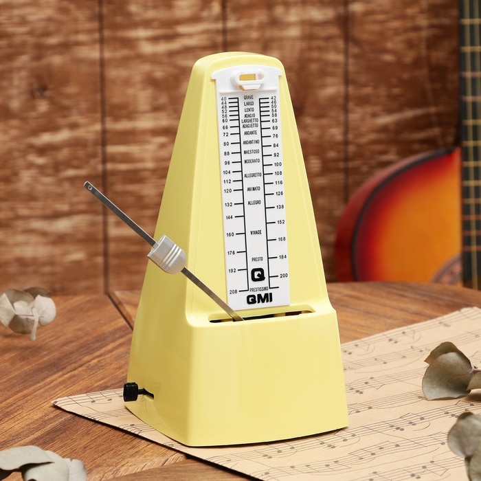 Метроном механический Gleam, желтый, 40-408 ударов в минуту, 21 х 10 х 12 см, Метроном механический Gleam, желтый, 40-408 ударов в минуту, 21 х 10 х 12 см,