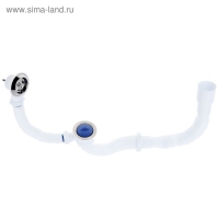 Сифон для ванны Aquant, 1 1/2" х 40 мм, с выпуском и переливом, с гибкой трубой 40х40/50 мм Сифон для ванны Aquant, 1 1/2" х 40 мм, с выпуском и переливом, с гибкой трубой 40х40/50 мм