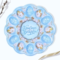 Пасхальная подставка на 12 яиц и кулич &laquo;Христос Воскресе!&raquo; на пасху, 30 х 30 см.