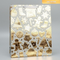 Пакет подарочный новогодний &laquo;Новогодние сладости&raquo; 32 х 26 х 10 см, Новый год