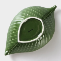 Салатник Доляна &laquo;Лист&raquo;, 450 мл, 24,7&times;15,2 см, цвет зелёный
