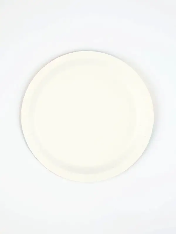 Тарелка бумажная "Лошадка в шапке" ,  голубая 18 см