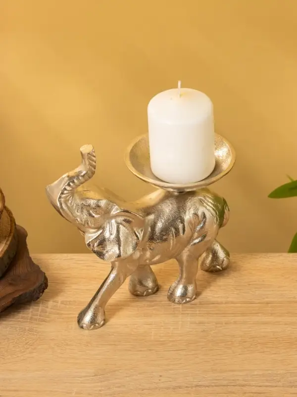Подсвечник &laquo;Слон&raquo;, 10&times;17&times;19 см, алюминий