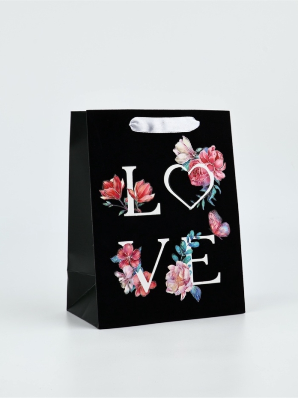 Пакет подарочный, упаковка, &laquo;Любовь&raquo;, MS. 18 &times; 23 &times; 10  см