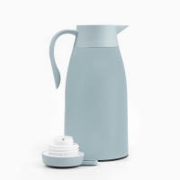 Термос-кофейник, 1.5 л, сохраняет тепло 24 ч, с термометром, стеклянная колба, серый