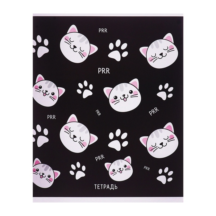 Тетрадь 48 листов в клетку Calligrata Meow, обложка мелованный картон, блок офсет, МИКС