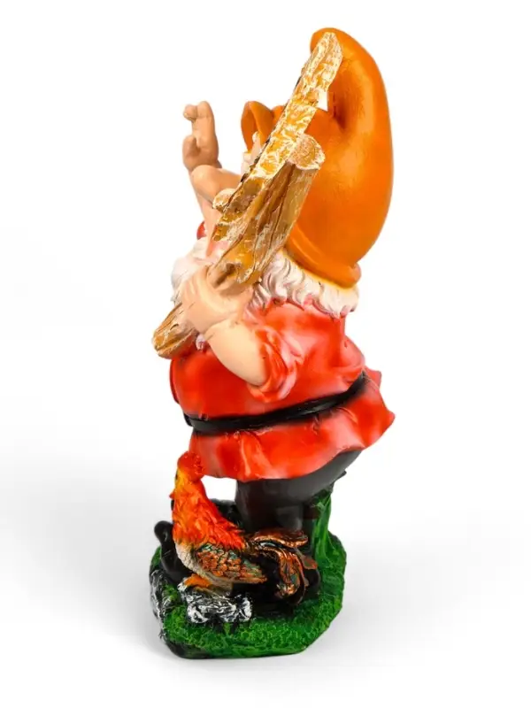 Садовая фигура из полистоуна &laquo;Гном с табличкой WELCOME с петухом&raquo;, 61&times;23&times;36 см, МИКС