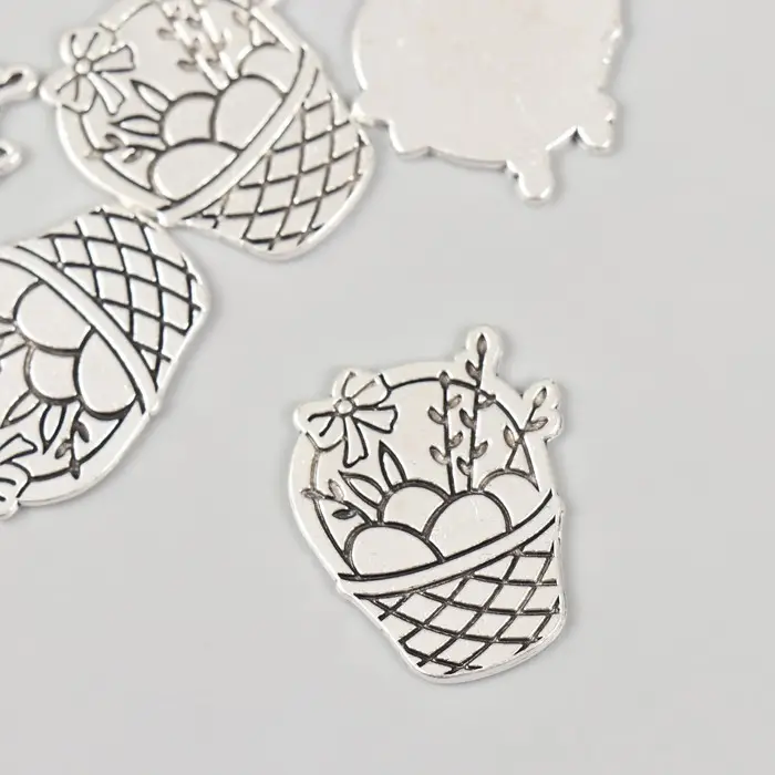 Декоративный элемент для творчества &laquo;Арт Узор. Пасхальная корзинка с вербой&raquo;, 2.5&times;2.1 см