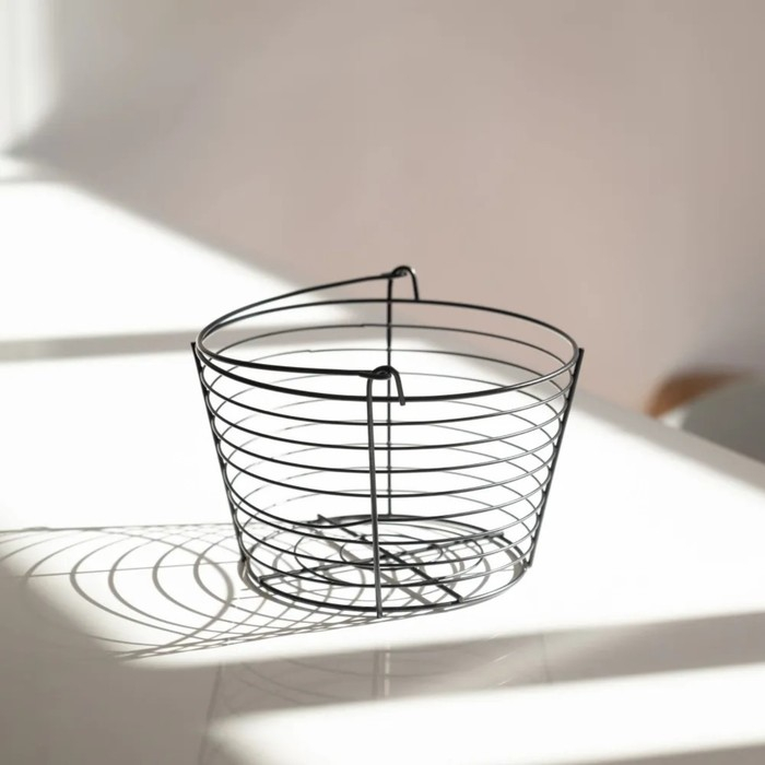 Фруктовница Доляна, 19,5&times;19,5&times;13 см, цвет чёрный