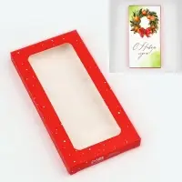 Коробка для шоколада &laquo;С Новым годом!&raquo;, с окном, 17 х 8.5 х 1.5 см