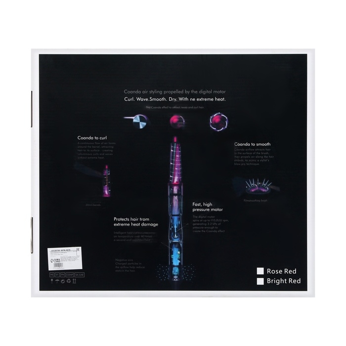 Мультистайлер для волос LF-27, Airwrap 5 в 1, 1300 Вт, 3 режима, керамическое покрытие, фуксия, 1012