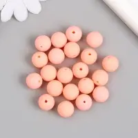 Бусины для творчества пластик "Нежно-розовый" матовые d=1,2 см набор 20 гр