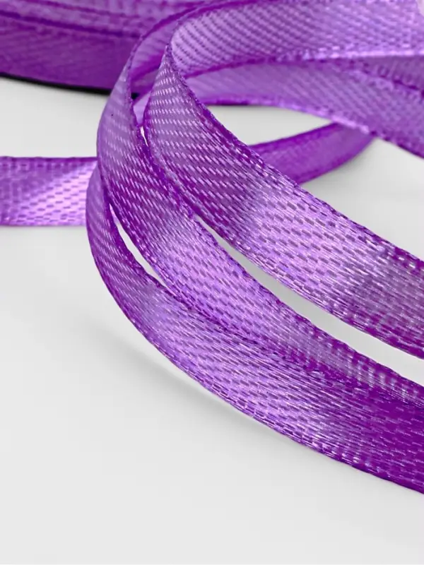 Лента атласная, 6 мм, 23&plusmn;1 м, тёмно-фиолетовая