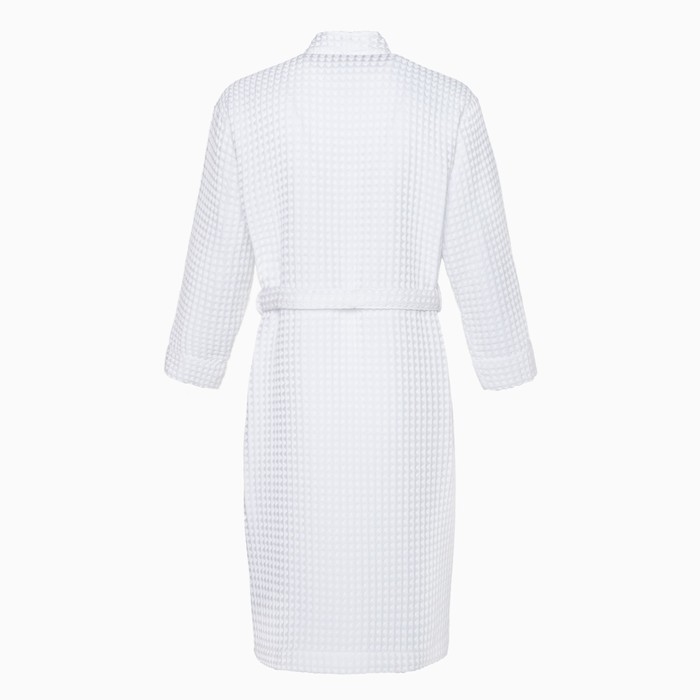 Халат вафельный мужской удлиненный Этель "Boho" размер 50-52, цвет белый, 100% хлопок, 290 г/м2