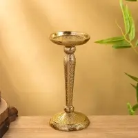 Подсвечник "Звездная пыль" алюминий 10х10х23 см