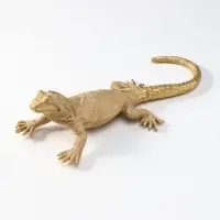 Панно интерьерное полистоун "Ящерица шипохвост" золото 38,7х16,9х9,5 см