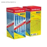 Ручка шариковая ErichKrause Neo Original, игольчатый узел 0.7 мм, чернила синие, супермягкое письмо, длина линии письма 2000 метров