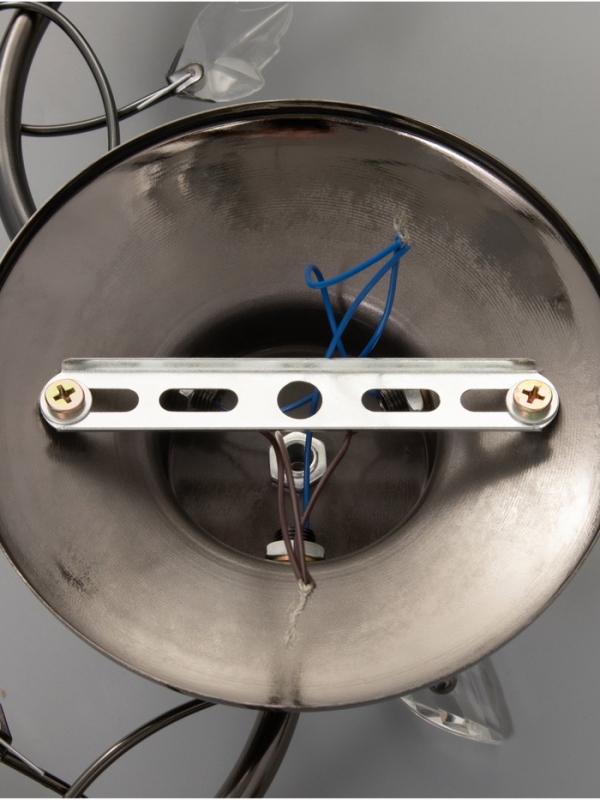 Люстра Люстра "Том" 3х40Вт Е27 черный хром 56х56х26см