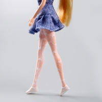 Колготки для куклы &laquo;Сердечки&raquo;, цвет белый