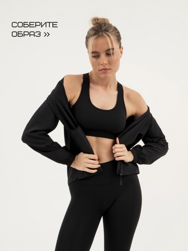 Ветровка женская Resport, р. 42, цвет чёрный, спортивная Ветровка женская Resport, р. 42, цвет чёрный, спортивная