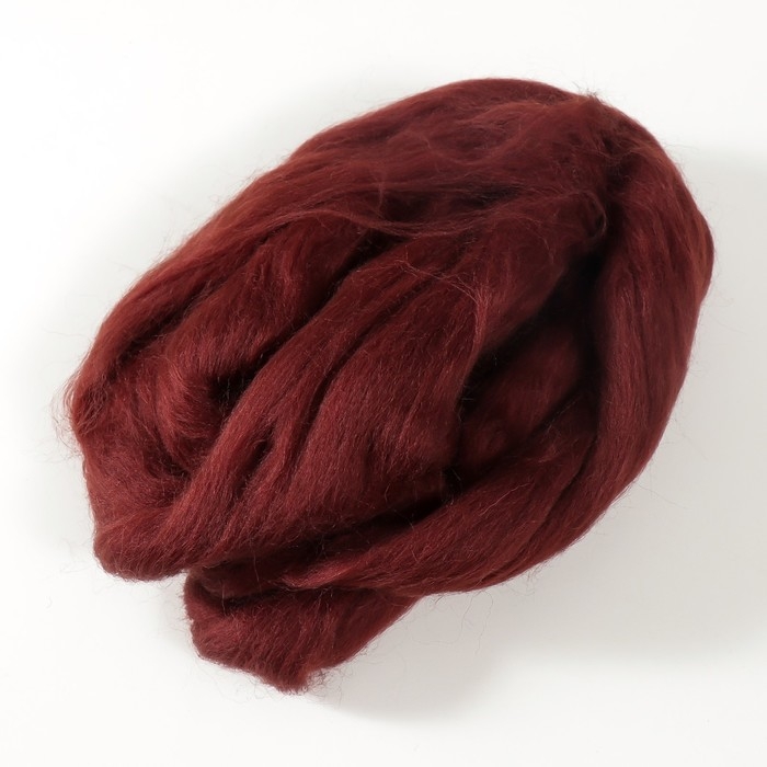 Шерсть для валяния 100% полутонкая шерсть 50 гр (063, шоколад) Шерсть для валяния 100% полутонкая шерсть 50 гр (063, шоколад)