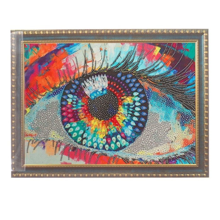 Алмазная мозаика с частичным заполнением и форменными стразами на раме &laquo;Абстракция&raquo;, 30 х 40 см