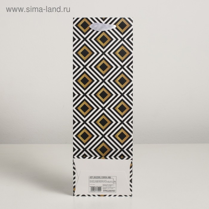 Пакет ламинированный под бутылку, 12 х 9 х 36 см Пакет ламинированный под бутылку, 12 х 9 х 36 см