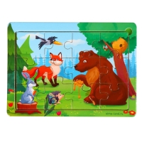 Пазл &laquo;Лесные зверята&raquo;, 15 х 11 см