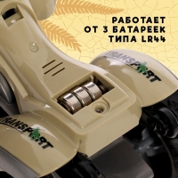 Квадроцикл &laquo;Дино&raquo;, инерционный, 1:16, с динозавром, световые и звуковые эффекты