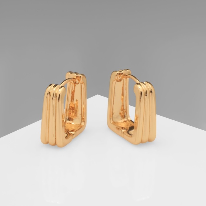 Серьги металл &laquo;Аккорд&raquo; полосы, цвет золото