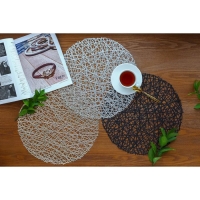 Салфетки сервировочные на стол Доляна &laquo;Паутинка&raquo;, d=38 см, 4 шт, чёрные