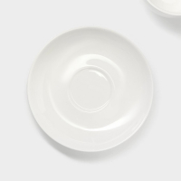 Чайная пара фарфоровая Magistro &laquo;Бланш&raquo;, 2 предмета: чашка 280 мл, блюдце d=15 см, цвет белый