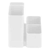 Подставка-органайзер для канцелярии СТАММ "Юниор", белая Подставка-органайзер для канцелярии СТАММ "Юниор", белая